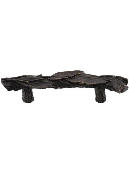 Leafy Branch Drawer Pull - Right Hand in Dark Brass.
